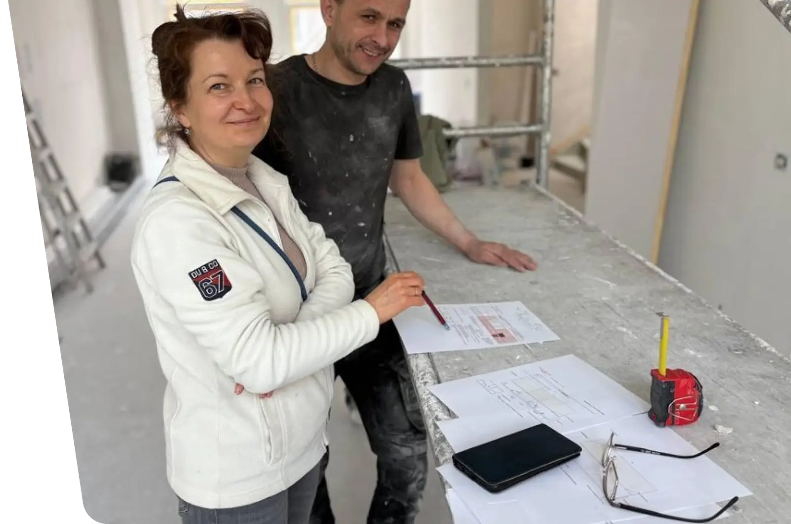 Plattegronden en materiaalkeuze voor een renovatie